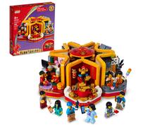 LEGO Lunar New Year Traditions 80108 Building Kit; Gift Toy for Kids Aged 8 and Up; Building Set Featuring 6 Festive Scenes and 12 Minifigures, Including The God of Wealth (1,066 Pieces)