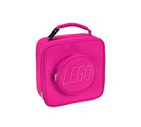 LEGO Lunch Bag, Durable and Insulated, with Mesh Pouch and Zip Compartment, Perfect for On-the-Go Meals, Pink, One Size, Brick Lunch Bag