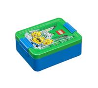 LEGO Lunch Box with compartments - Iconic Boy Design, Durable & Fun for Kids, Green & Blue, Dishwasher Safe, Perfect for Meal Prep, Snacks and Travel