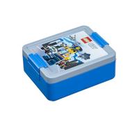 LEGO Lunch Box with compartments - LEGO CITY Design, Durable & Fun for Kids, Grey & Blue, Dishwasher Safe, Perfect for Meal Prep, Snacks and Travel