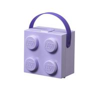 LEGO Lunch Box with Handle Lavender - Portable Lunch Box for Kids & Adults, Food Storage Container with Lid, Dishwasher Safe, Lunch Bag, Snack Box