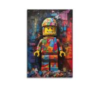 Lego Man Pop Art Poster Poster Decorative Painting Canvas Wall Posters And Art Picture Print Modern Family Bedroom Decor Posters 08x12inch(20x30cm)
