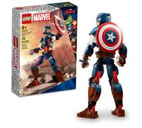 LEGO Marvel Captain America 76258 - Buildable, Posable Action Figure with Attachable Shield, Collectible (310 pieces, 9.5 in tall)