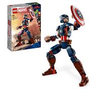 LEGO Marvel Captain America Construction Figure Buildable Toy with Shield, Avengers Collection, Play and Display Superhero Bedroom Accessory, Birthday Gift for Kids, Boys, Girls Aged 8+ 76258