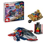 LEGO Marvel Captain America vs. Thanos 76319 | Toys for 4+ Year Old Boys & Girls, Superhero Building Set, Jet Plane Model, 2 Minifigures, Avengers Gift Idea, 107 Pieces