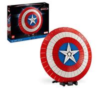 LEGO Marvel Captain America's Shield Building Set Set, Avengers Model Kit for Adults to Build, with Minifigure, Nameplate and Thor's Hammer, Collectible Gift Idea for Men, Women, Him, Her 76262