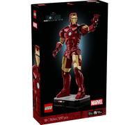 LEGO | Marvel Iron Man Mark 3 Collectors' Edition Figure - Avengers Display Model Kit for Adults - incl. a Minifigure & Arc Reactor - Collectible Gift for Fans - 76344