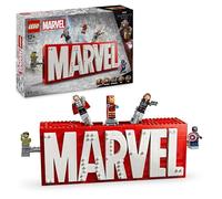 LEGO Marvel: MARVEL Logo & Minifigures - Super-Hero Building Toy with 5 Characters incl. Iron Man, Thor, Black Widow & Hulk - Avengers Gift for 12+ Year Old Boys, Girls & Teens 76313