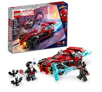LEGO 76244 Marvel Miles Morales vs. Morbius, Spider-Man Building Toy for Boys and Girls with Race Car and Minifigures, Adventures in the Spiderverse Set