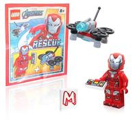 Lego Marvel Super Heroes Avengers Infinity War Minifigure - Iron Rescue (Pepper Potts) in Red Armor 76164