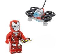 LEGO Marvel Super Heroes: Avengers: Iron Rescue Minifigure (Pepper Potts) in Red Armor with Drone