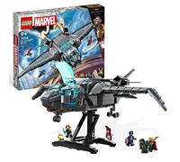 LEGO Marvel The Avengers Quinjet, Spaceship Building Toy for Kids, Boys & Girls with Thor, Iron Man, Black Widow, Loki and Captain America Minifigures, Inifinity Saga Set 76248