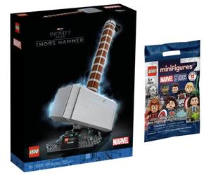 LEGO Marvel Thor's Hammer Mjolnir 76209 Deluxe Building Toy + Mystery Marvel Mini Figure