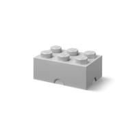 LEGO Medium Grey Storage Brick, Stackable Box, 8.47L - Plastic Storage with Lid, Desk & Room Organizer