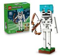 LEGO Minecraft The Skeleton Toy - Figure w/Diamond Helmet, Bow & Arrow and Grass Base for Kids' Room Decor - Gaming Gift for 10+ Year Old Boys, Girls & Fans - 21594