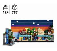 LEGO Minecraft Mini Biomes 21589 - 797 pcs, Reversible Backdrop, Ages 12+