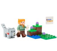 LEGO Minecraft Mini Set: Alex Minifigure with Wolf and Bone