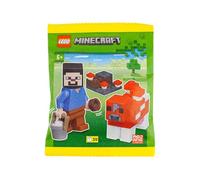 LEGO Minecraft Mini Set: Steve with Mooshroom Cow Minifigure