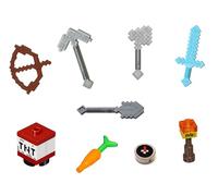 LEGO Minecraft Minifigure Accessory and Weapon Pack (for Steve Alex),16 pcs