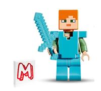 LEGO Minecraft MiniFigure - Alex (with Azure Body Armor and Sword) 21154