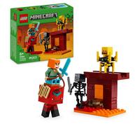 LEGO Minecraft Nether Lava Battle 21266: Alex, Wither Skeleton, Blaze & Strider Building Set
