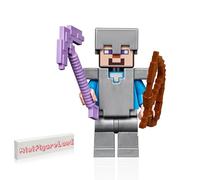 LEGO Minecraft Steve MiniFigure (Iron Armor, and Axe) Mountain Cave 21137