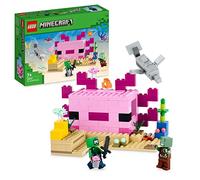 LEGO Minecraft The Axolotl House Set, Buildable Underwater Base with Diver Explorer, Zombie plus Dolphin and Puffer Fish Figures, Adventure Toys for Kids, Girls, Boys Aged 7 Plus 21247