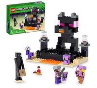 LEGO Minecraft The End Arena 21242, Player-vs-Player Battle Playset with Lava, Ender Dragon and Enderman Figures, Action Toys for Kids 8 Plus Years Old, Golden