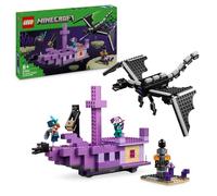 LEGO Minecraft The Ender Dragon and End Ship Toy - Play & Display Set with a Boat, Dragon and 3 Figures in n Enderman - Gamer Gift for 8+ Year Old Boys & Girls - 21264