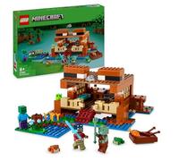 LEGO Minecraft The Frog House Toy - Building Set with a Boat, Animal Figures & Mobs, plus Accessories in Crafting Table & Furnace - Gaming Gift for 8+ Year Old Boys & Girls - 21256