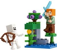 LEGO Minecraft The Lush Cave Fight Building, 40 Pieces, Ages 6+, Paper Bag Set 30705
