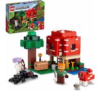 LEGO Minecraft The Mushroom House Set, Building Toy for Kids Age 8 plus,...