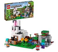 LEGO Minecraft The Rabbit Ranch 21181 Building Kit; Toy Bunny House Playset; Gift for Kids and Players Aged 8+ (340 Pieces)
