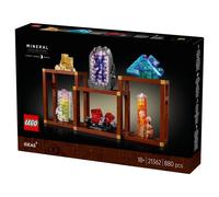 LEGO Ideas Mineral Collection Building Set for Adults - Display Model with Crystal Elements incl. Amethyst, Flourite & Tangerine Quartz, plus 3 Stands - Home Decor Gift Idea - 21362