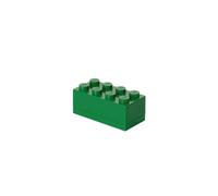 LEGO Mini Box 8 Knobs Green - Versatile Small Storage Box for Snacks, Jewellery, Hair Accessories, and Souvenirs - Safe, Easy to Clean, 46x92x43 mm