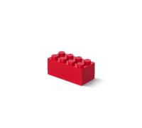 LEGO Mini Box 8 Knobs Red - Versatile Small Storage Box for Snacks, Jewellery, Hair Accessories, and Souvenirs - Safe, Easy to Clean, 46 x 92 x 43 mm