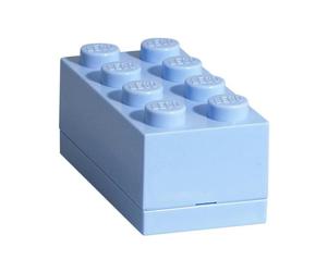 LEGO Mini Box 8 Storage Brick Light Blue - 4.6 x 9.2 x 4.3cm - Storage Brick - Light bLUE