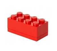LEGO Mini Box 8 Knobs Red - Versatile Small Storage Box for Snacks, Jewellery, Hair Accessories, and Souvenirs - Safe, Easy to Clean, 46 x 92 x 43 mm