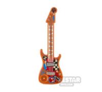 LEGO Minifigure Accessory Punk Electric Guitar DARK ORANGE
