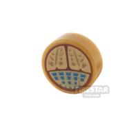 LEGO Minifigure Accessory Tile Round 1x1 Scarab of Ammit PEARL GOLD