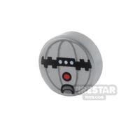 LEGO Minifigure Accessory Tile Round 1x1 SW Thermal Detonator FLAT SIL