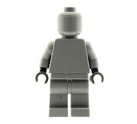 LEGO Minifigure: All Grey Plain - Great for Customs