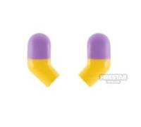 LEGO Minifigure Arms Pair Medium Lavender Short Sleeves YELLOW