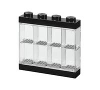 LEGO Minifigure Display Case 8 Black, Stackable Container for Wall or Desk, Space for 8 Minifigures, Home Office Display Cabinets LEGO storage