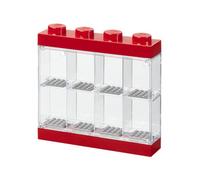 LEGO Minifigure Display Case 8 Red, Stackable Container for Wall or Desk, Space for 8 Minifigures, Home Office Display Cabinets LEGO storage