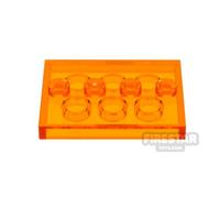 LEGO Minifigure Display Stand 3x4 TRANS ORANGE