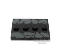 LEGO Minifigure Display Stand 3x4 with Cobblestones BLACK