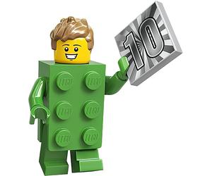 LEGO MINIFIGURE GREEN BRICK SUIT GUY SERIES 20 71027