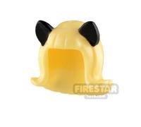 LEGO Minifigure Hair Long with Cat Ears BRIGHT LIGHT YELLOW