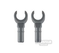 LEGO Minifigure Hands Pair Plain Monochrome DARK BLUEISH GRAY
